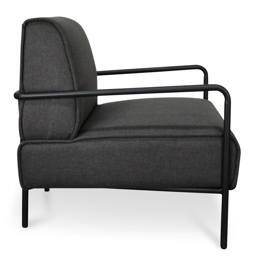 Ken Fabric Lounge Chair - Dark Grey - Image 4