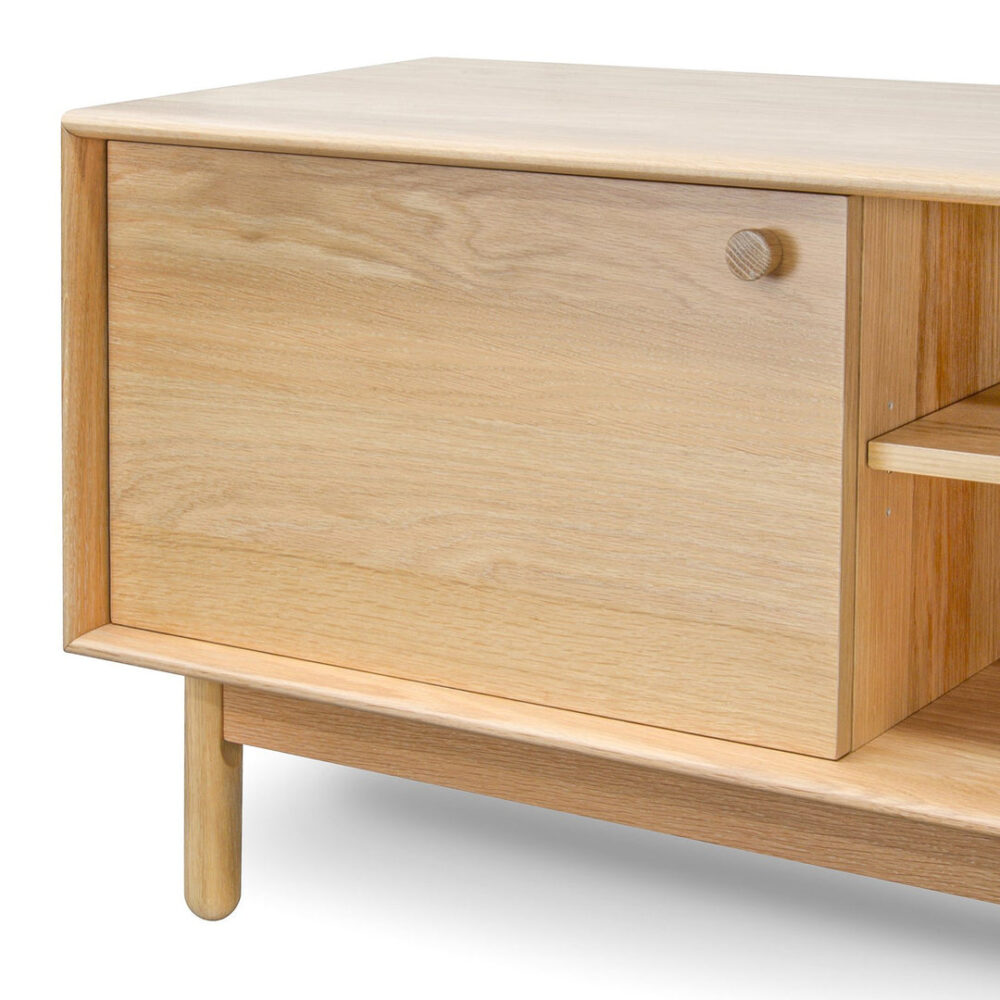 Kenston 1.8m Wooden TV Entertainment Unit - Natural - Image 4