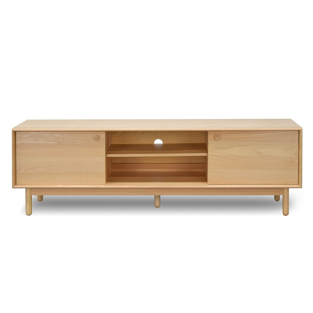 Kenston 1.8m Wooden TV Entertainment Unit - Natural - Image 2