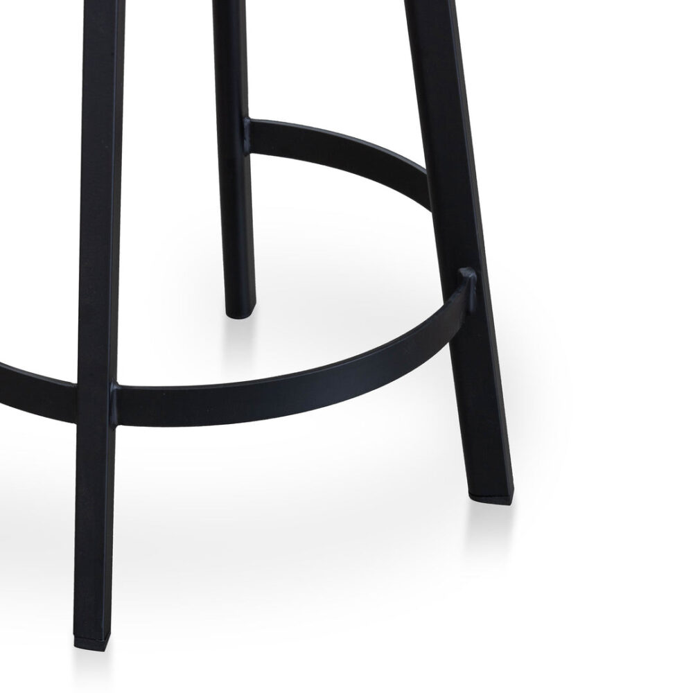 Lewis 65cm Bar Stool - Natural and Matt Black Leg - Image 4