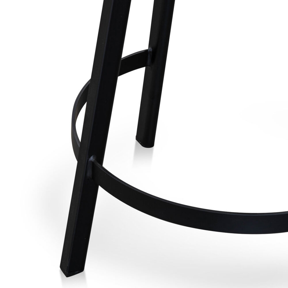 Lewis 65cm Bar Stool - Natural and Matt Black Leg - Image 5