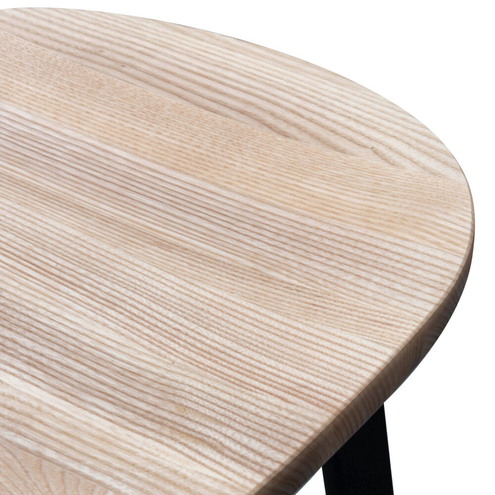 Lewis 65cm Bar Stool - Natural and Matt Black Leg - Image 6