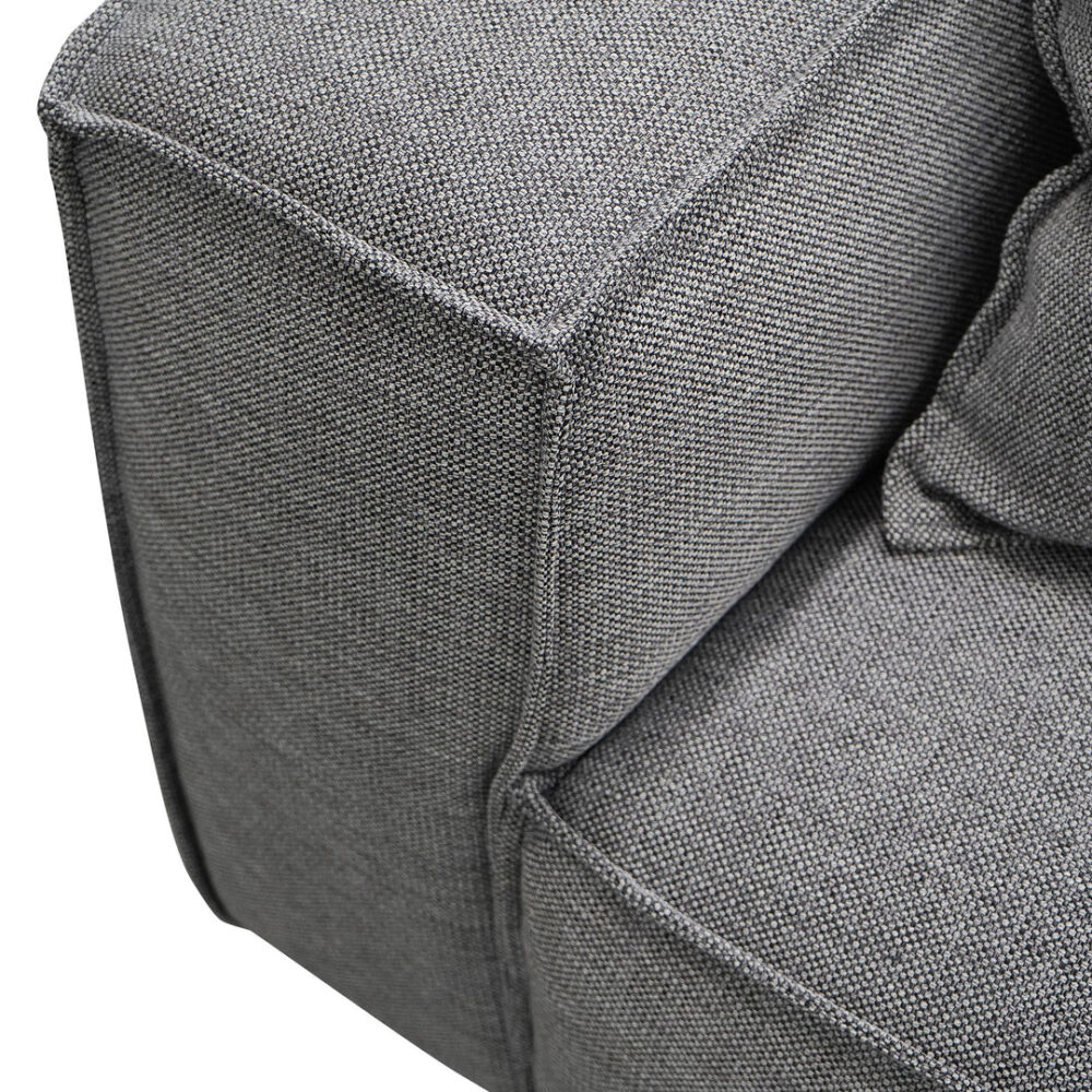 Loft 4 Seater Fabric Sofa with Cushion and Pillow - Graphite Grey - Image 9