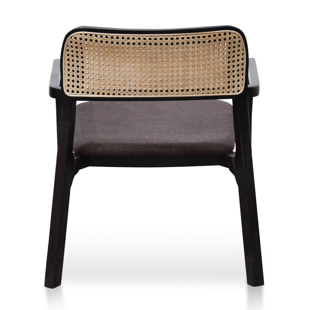 Madeline Fabric Armchair - Anchor Grey in Black Legs - Image 4