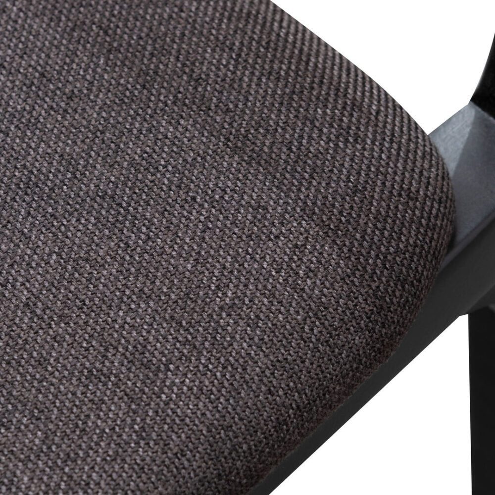Madeline Fabric Armchair - Anchor Grey in Black Legs - Image 5