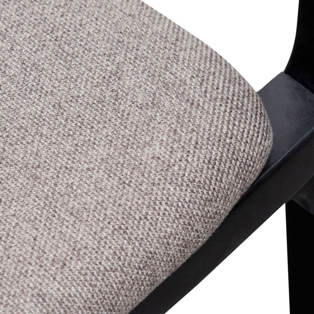 Madeline Fabric Armchair - Caramel Grey with Black Legs - Image 7