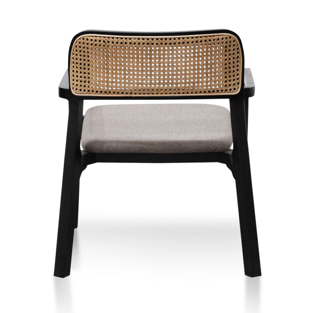 Madeline Fabric Armchair - Caramel Grey with Black Legs - Image 6