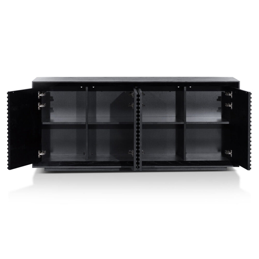 Maribel 1.8m Wooden Sideboard - Black Oak - Image 4
