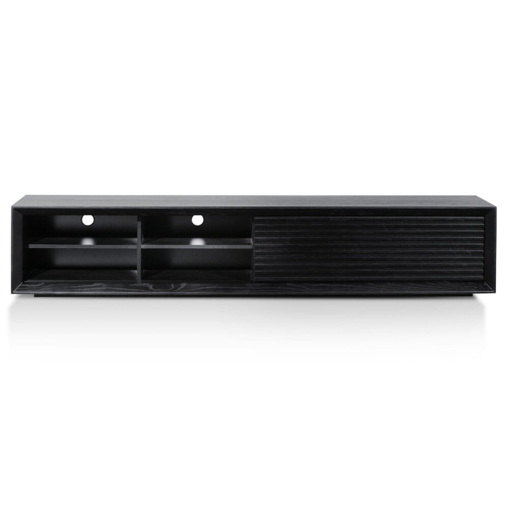 Maribel 2.3m Wooden TV Entertainment Unit - Black Oak - Image 4