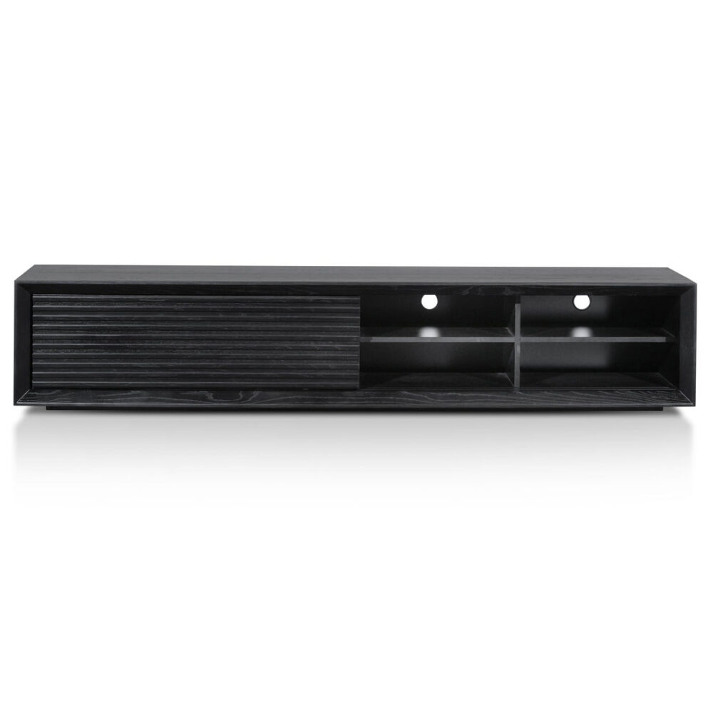 Maribel 2.3m Wooden TV Entertainment Unit - Black Oak - Image 5