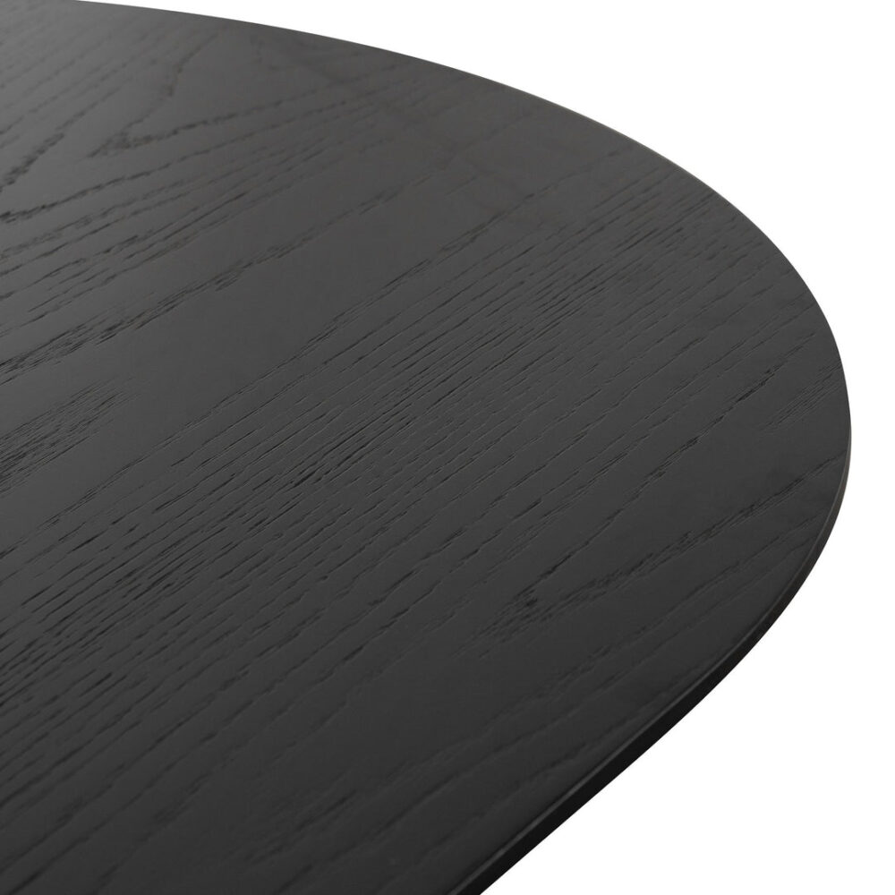 Marty 2.2m Wooden Dining Table - Black Oak - Image 7