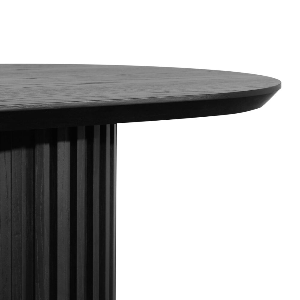 Marty 2.2m Wooden Dining Table - Black Oak - Image 6