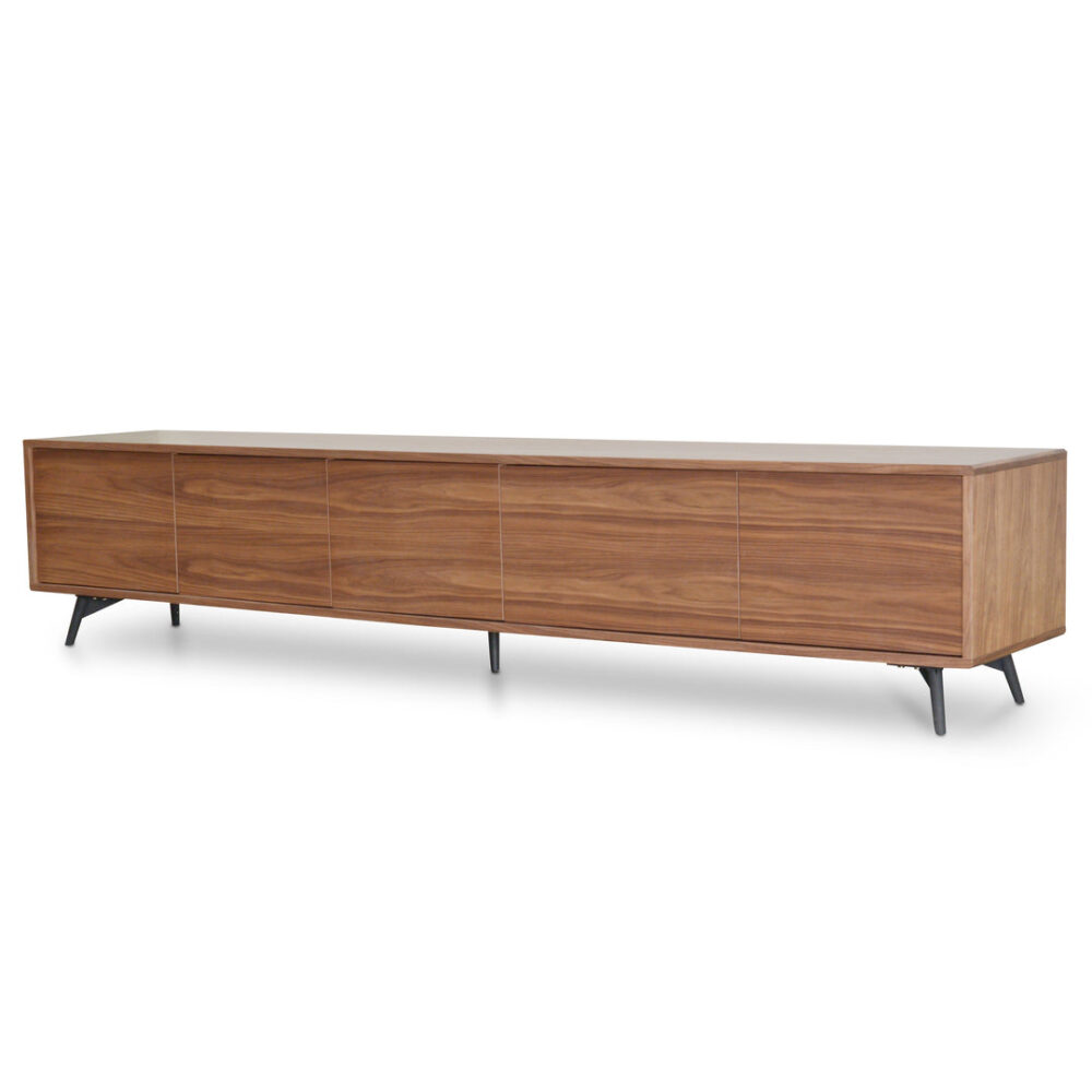 Nelson 2.4m Wooden TV Entertainment Unit - Walnut