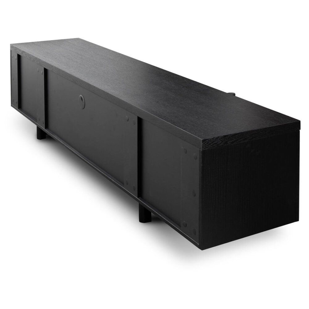New York Lowline 2.1m Wooden TV Entertainment Unit - Black Oak - Image 10
