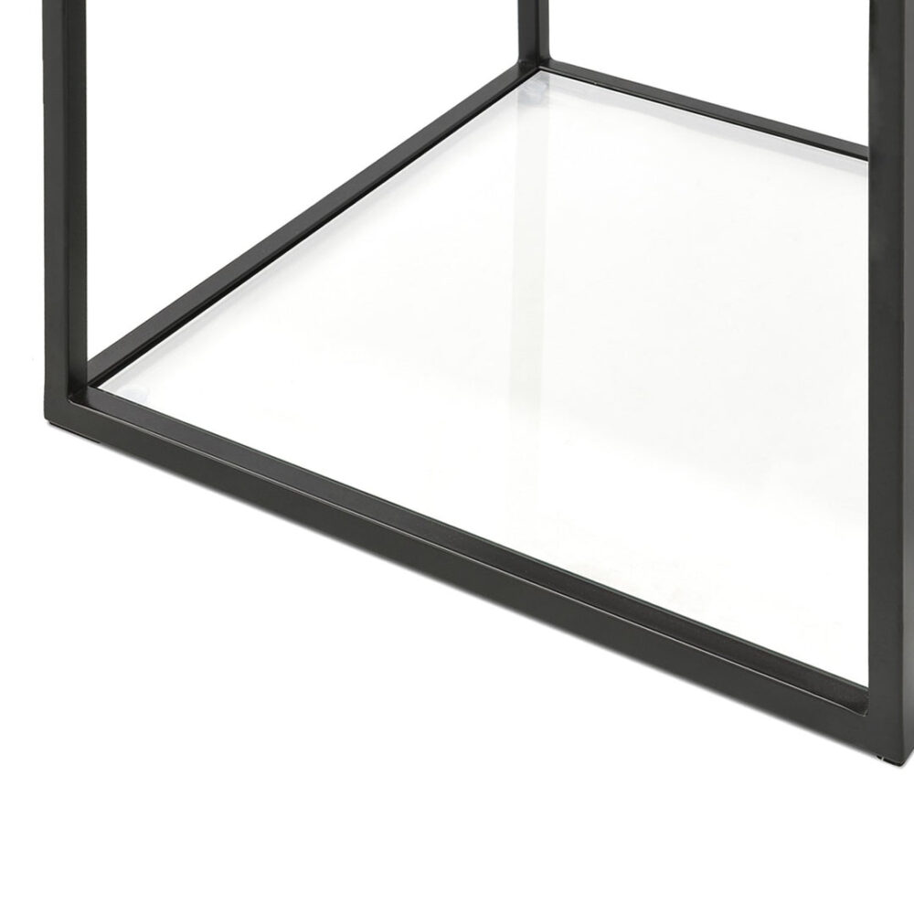 Norman Scandinavian Metal Frame Side Table - Walnut - Image 5