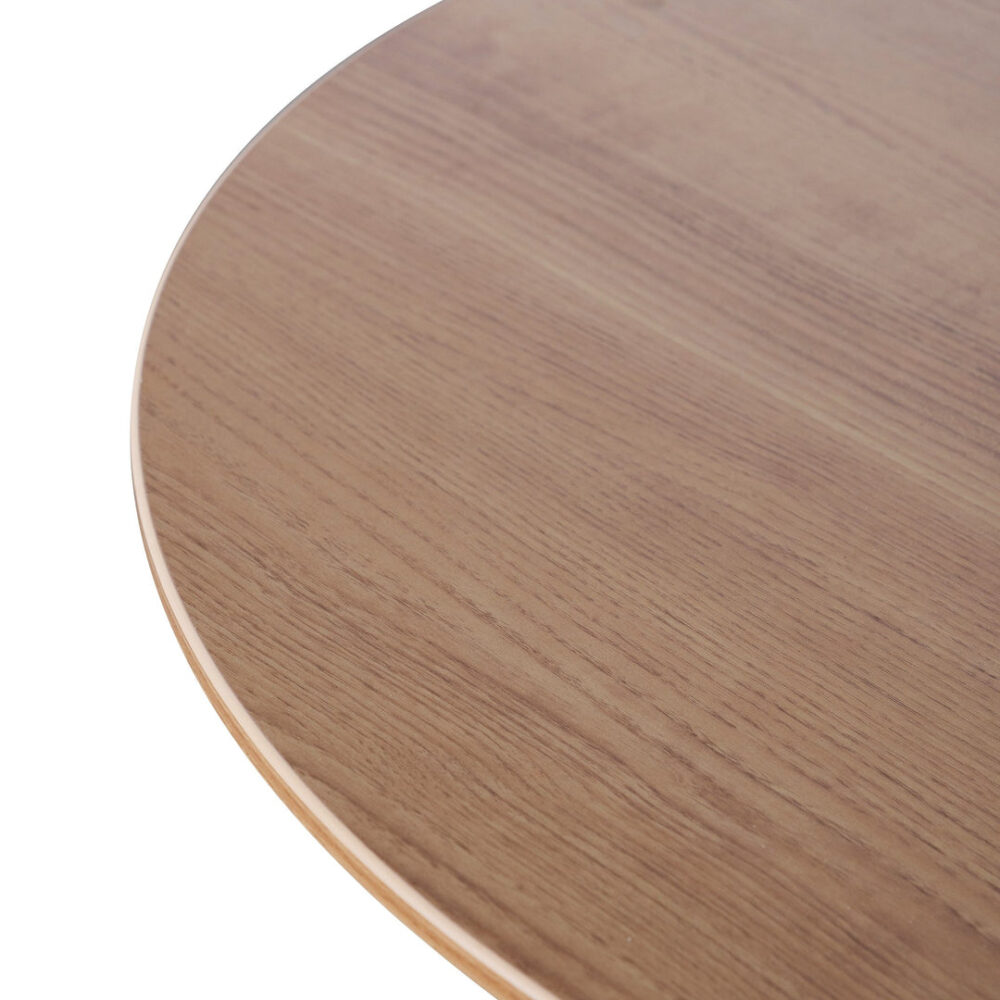 Scope Round Office Meeting Table - Natural with Black Base - Image 2