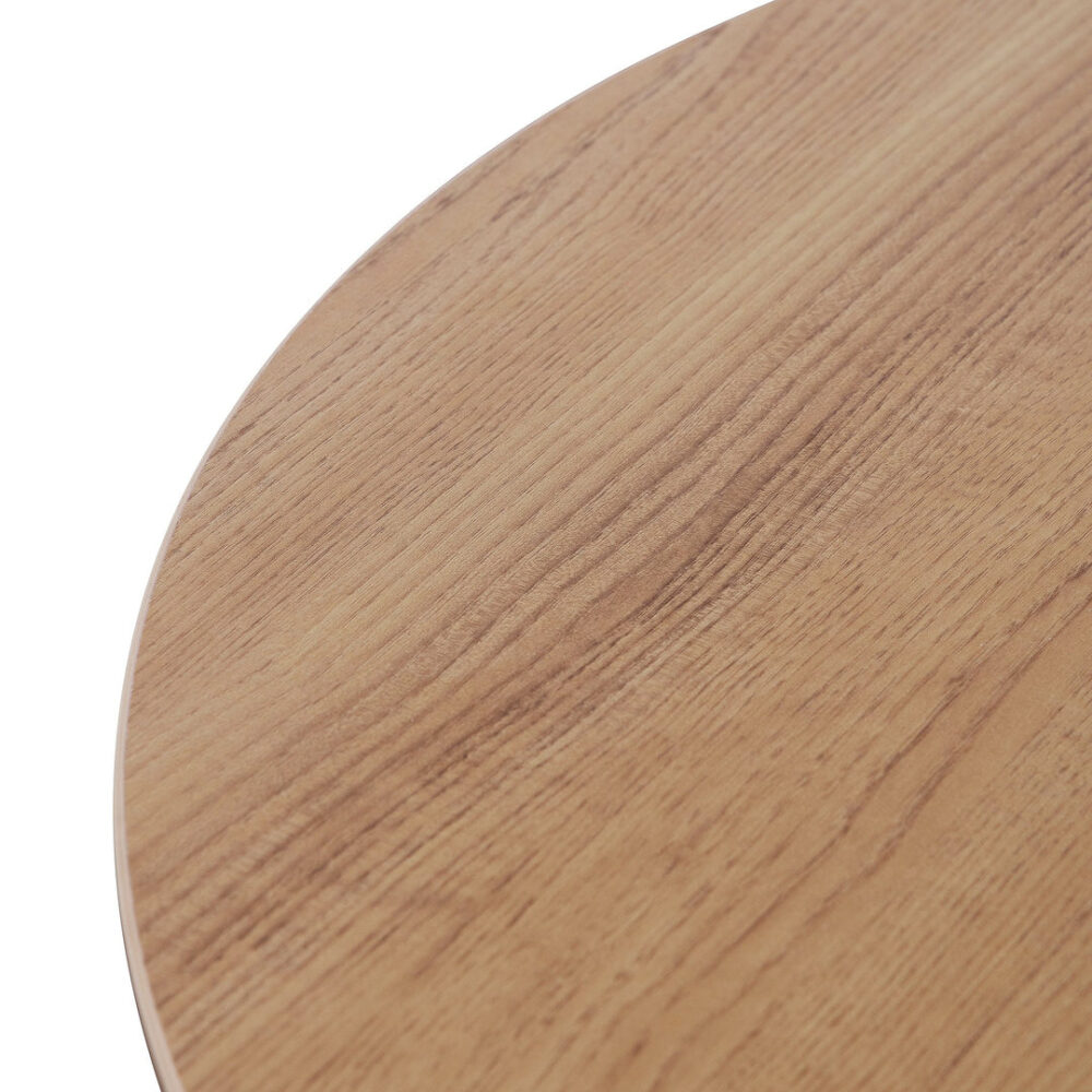 Scope Round Office Meeting Table - Natural with Black Base - Image 3