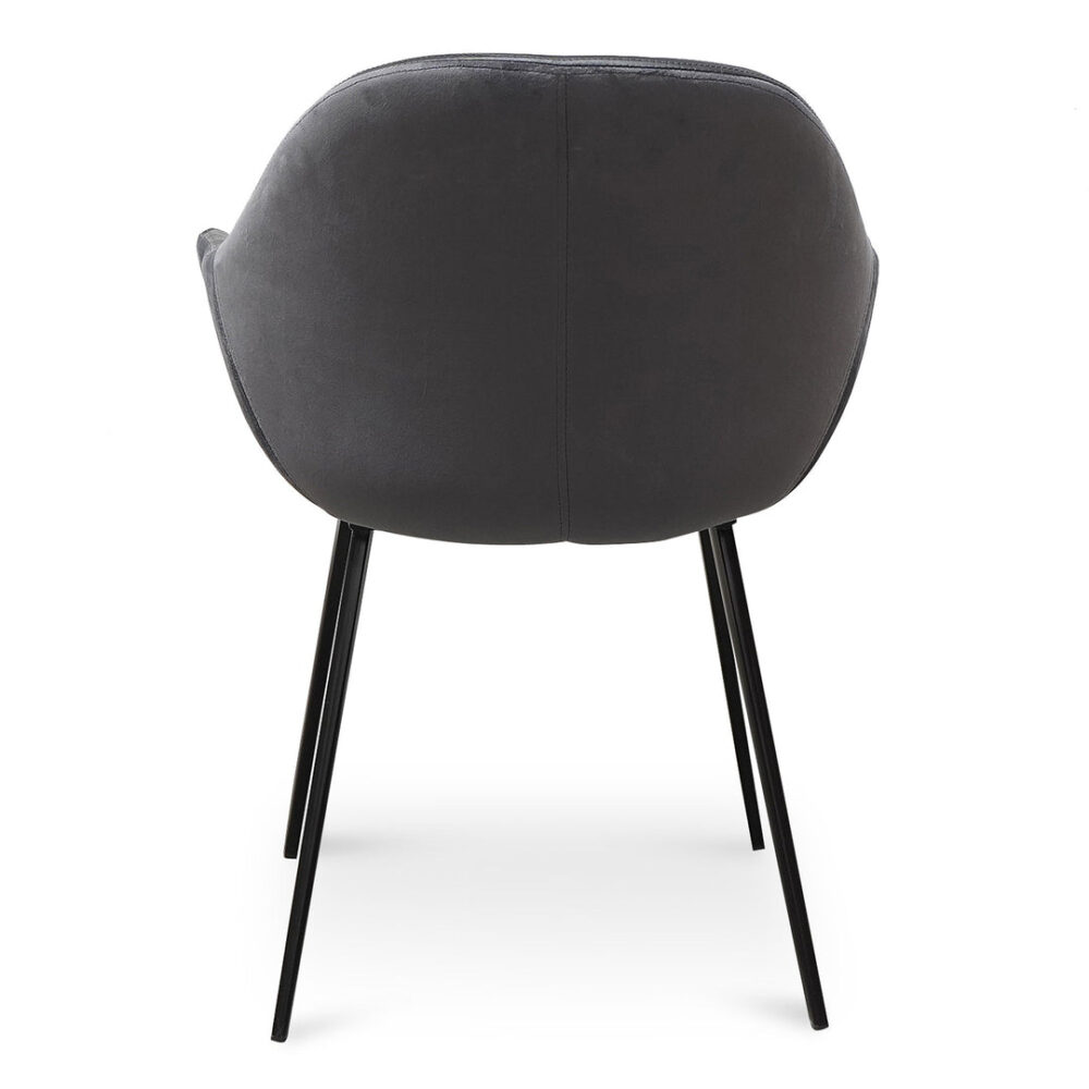 Set of 2 - Cody Dining Chair - Antique Black and Charcoal Velvet - Image 5