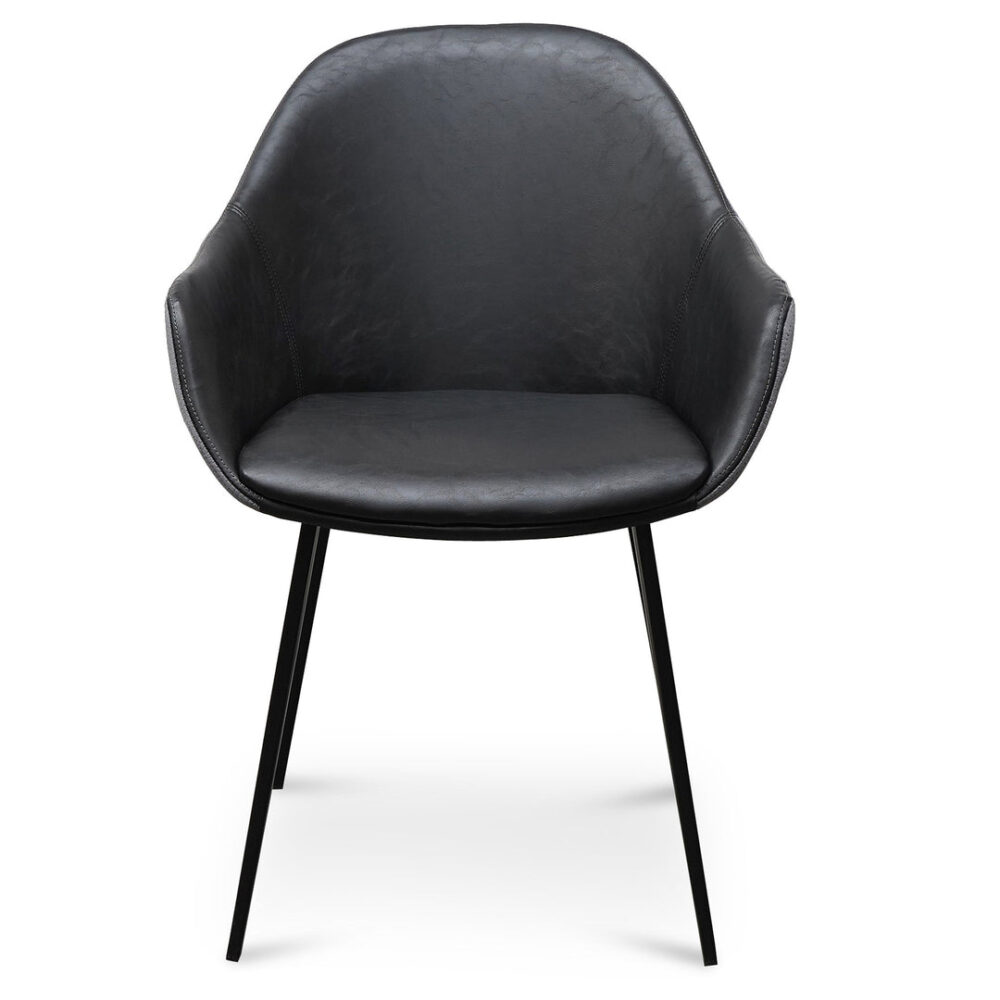 Set of 2 - Cody Dining Chair - Antique Black and Charcoal Velvet - Image 3