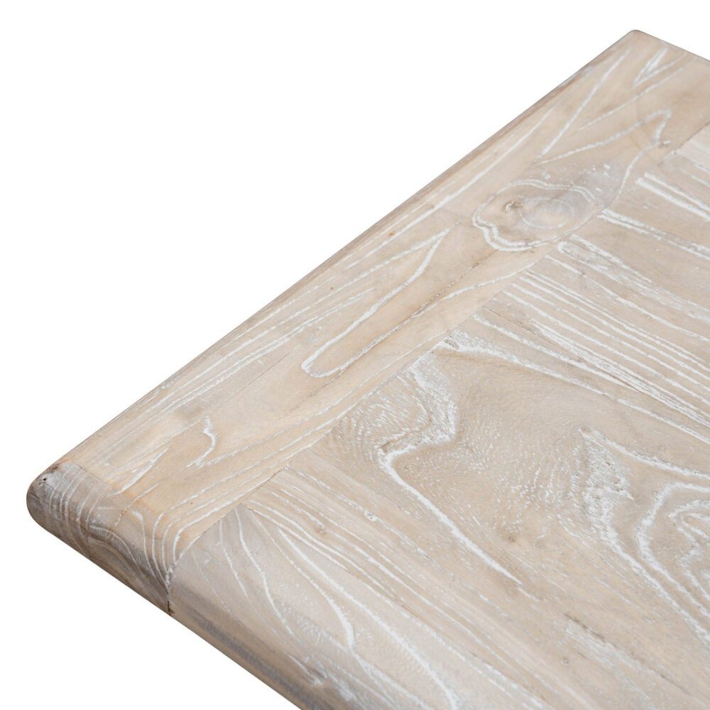 Titan Reclaimed 2m ELM Wood Bench - White Washed - Image 7