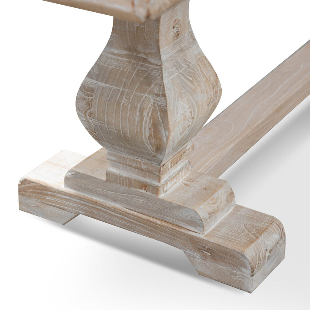 Titan Reclaimed 2m ELM Wood Bench - White Washed - Image 6