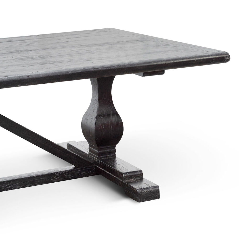 Titan Reclaimed Dining Table 3m - Black- 1.2m (W) - Thick Top - Image 6