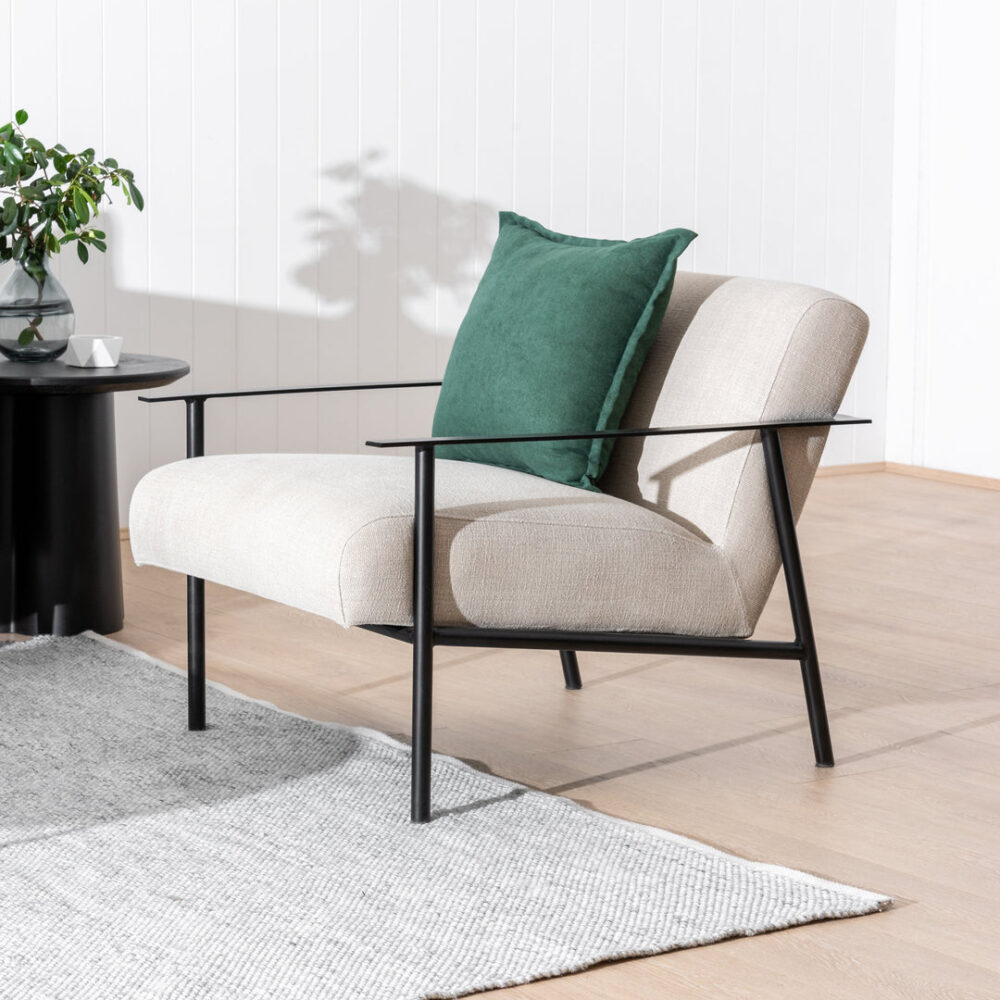 Tracy Fabric Lounge Chair - Beige - Image 7