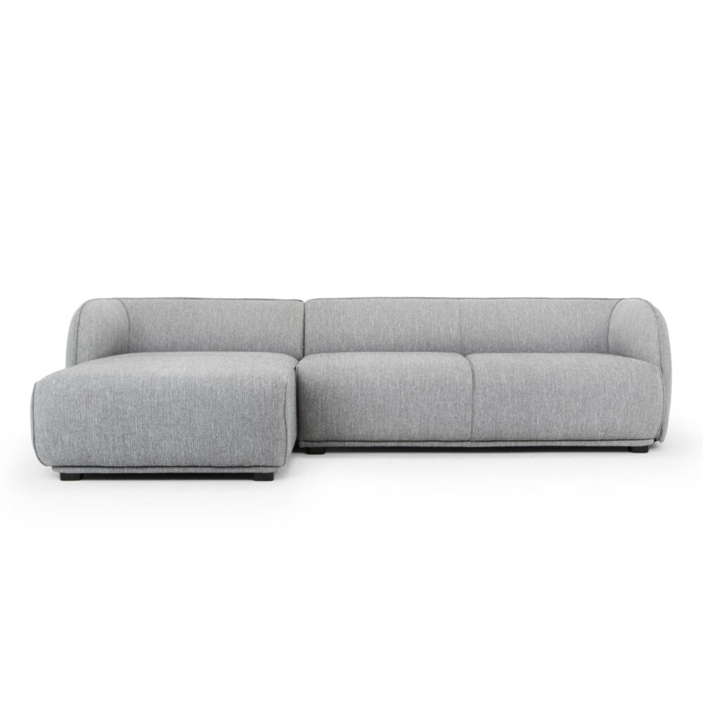Troy 3 Seater Left Chaise Sofa - Graphite Grey - Image 4
