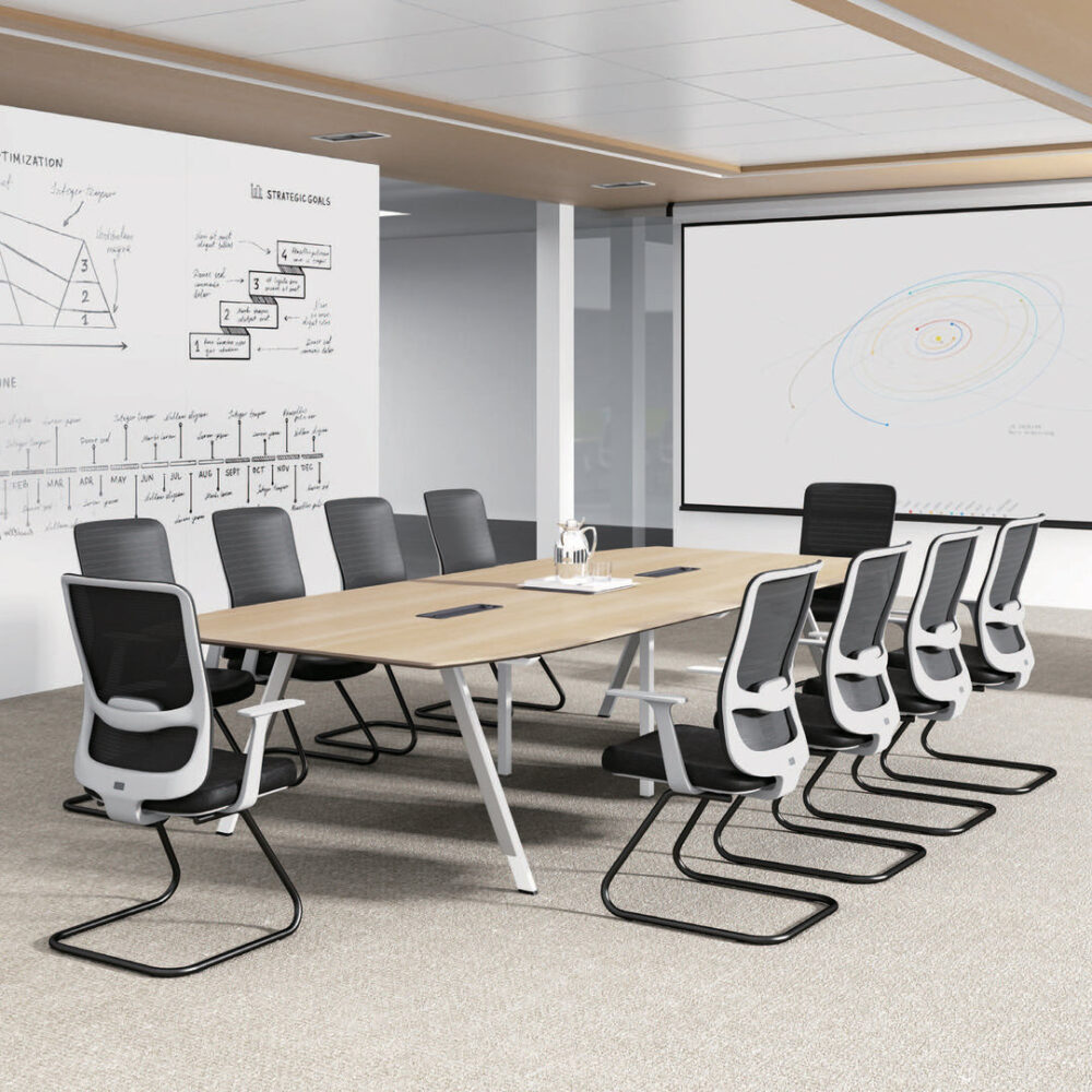 Vogue 3.6m Wooden Boardroom Meeting Table - Natural - Image 8