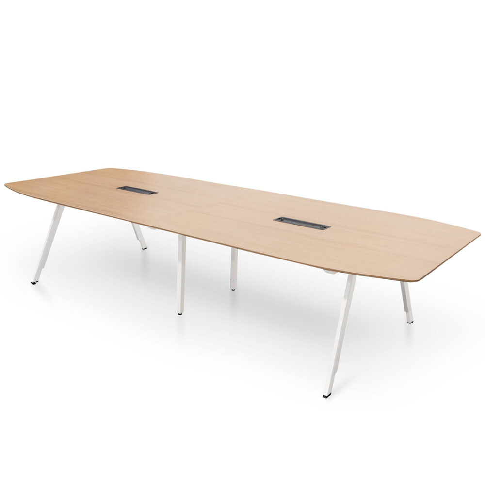 Vogue 3.6m Wooden Boardroom Meeting Table - Natural