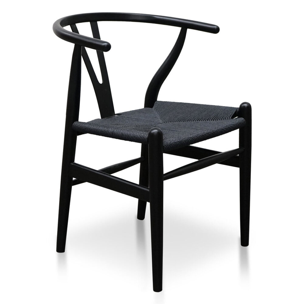 Set of 2 - Harper Wooden Dining Chair - Full Black - Image 4