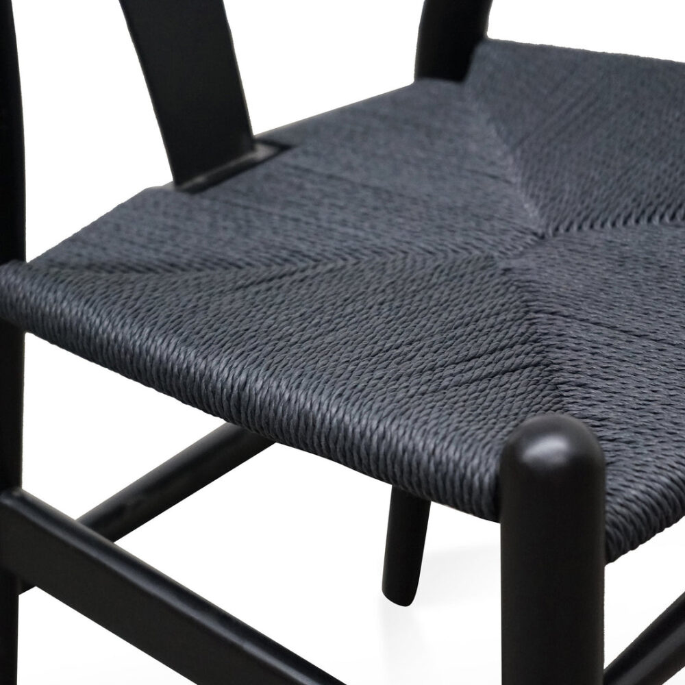 Set of 2 - Harper Wooden Dining Chair - Full Black - Image 8