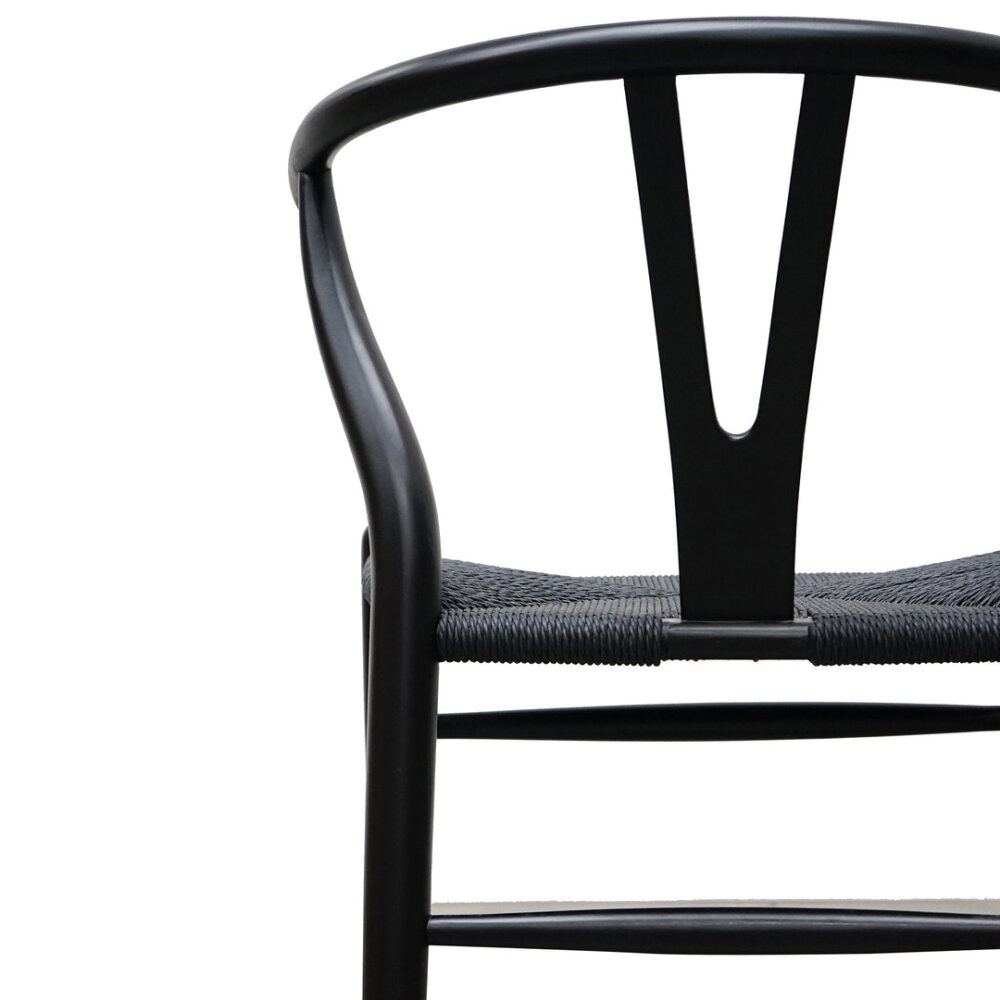 Set of 2 - Harper Wooden Dining Chair - Full Black - Image 6