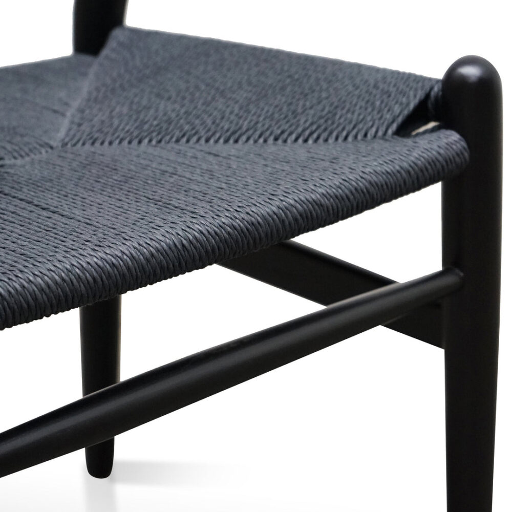 Set of 2 - Harper Wooden Dining Chair - Full Black - Image 9