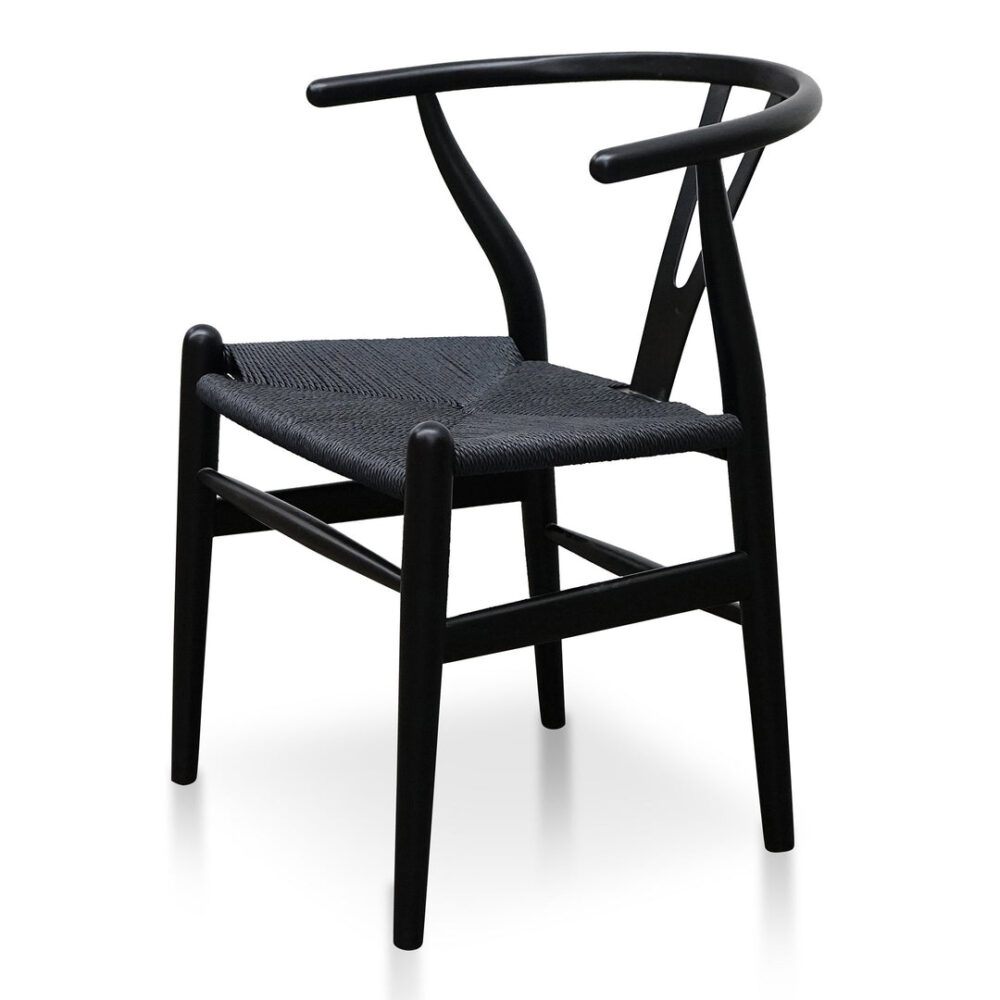 Set of 2 - Harper Wooden Dining Chair - Full Black - Image 2