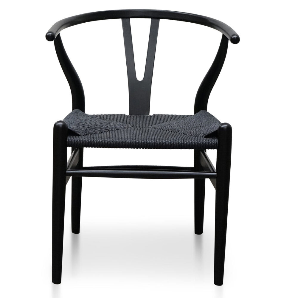Set of 2 - Harper Wooden Dining Chair - Full Black - Image 3