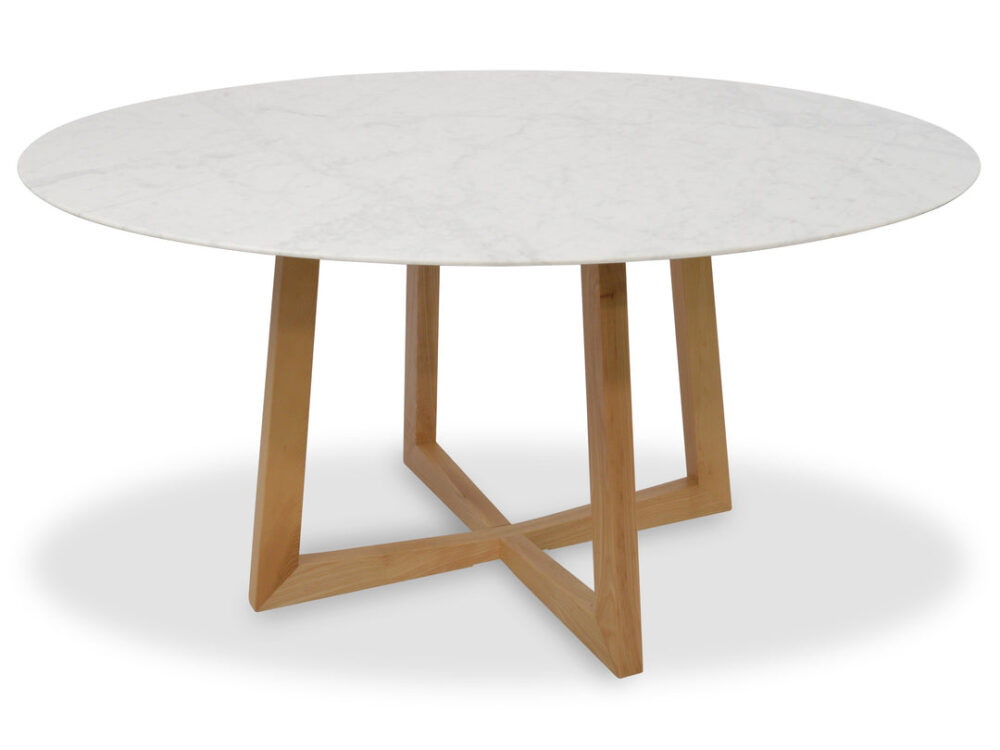 Zodiac 1.5m Round Marble Dining Table - Natural - Image 4