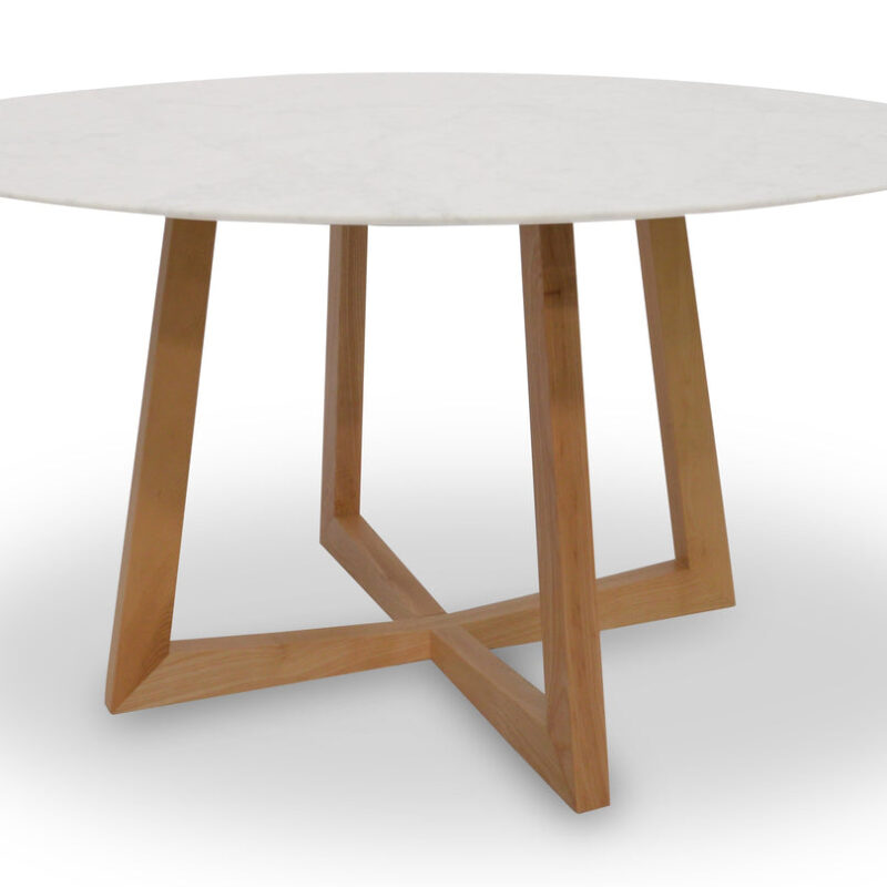 Zodiac 1.5m Round Marble Dining Table - Natural