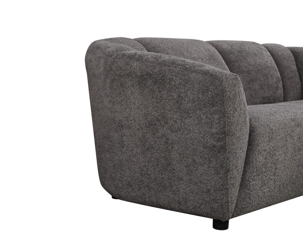 Ador 3 Seater Sofa - Boucle Charcoal - Image 4