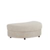 Cuddle Chair Ottoman in Boucle Almond Fabric