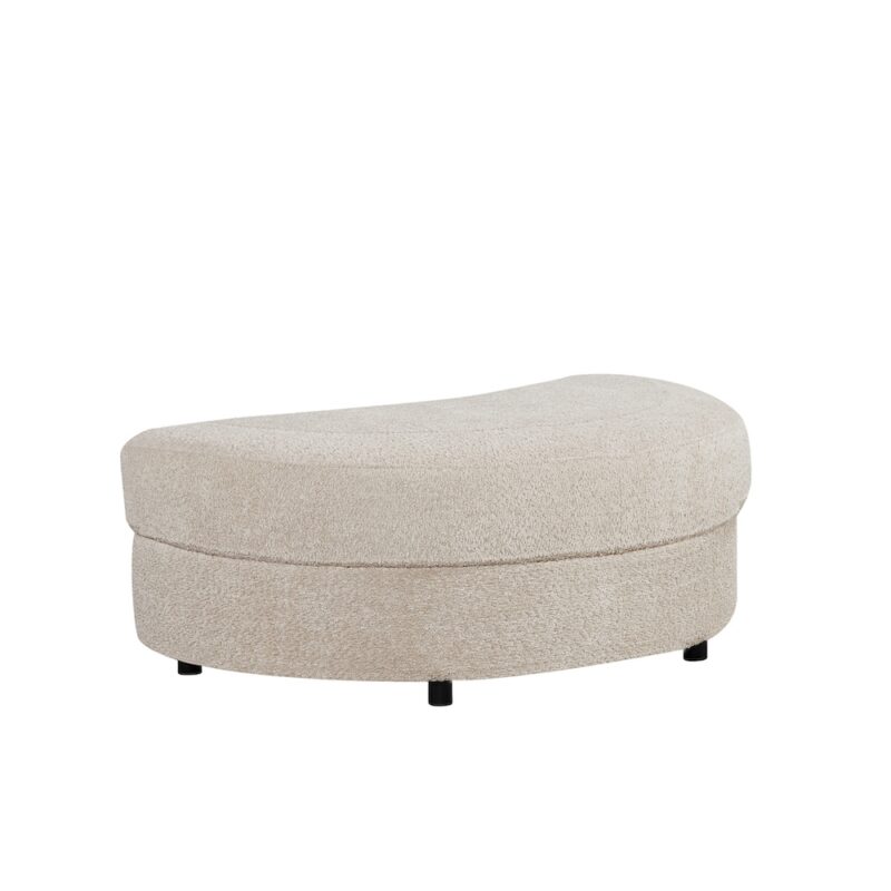 Cuddle Chair Ottoman in Boucle Almond Fabric