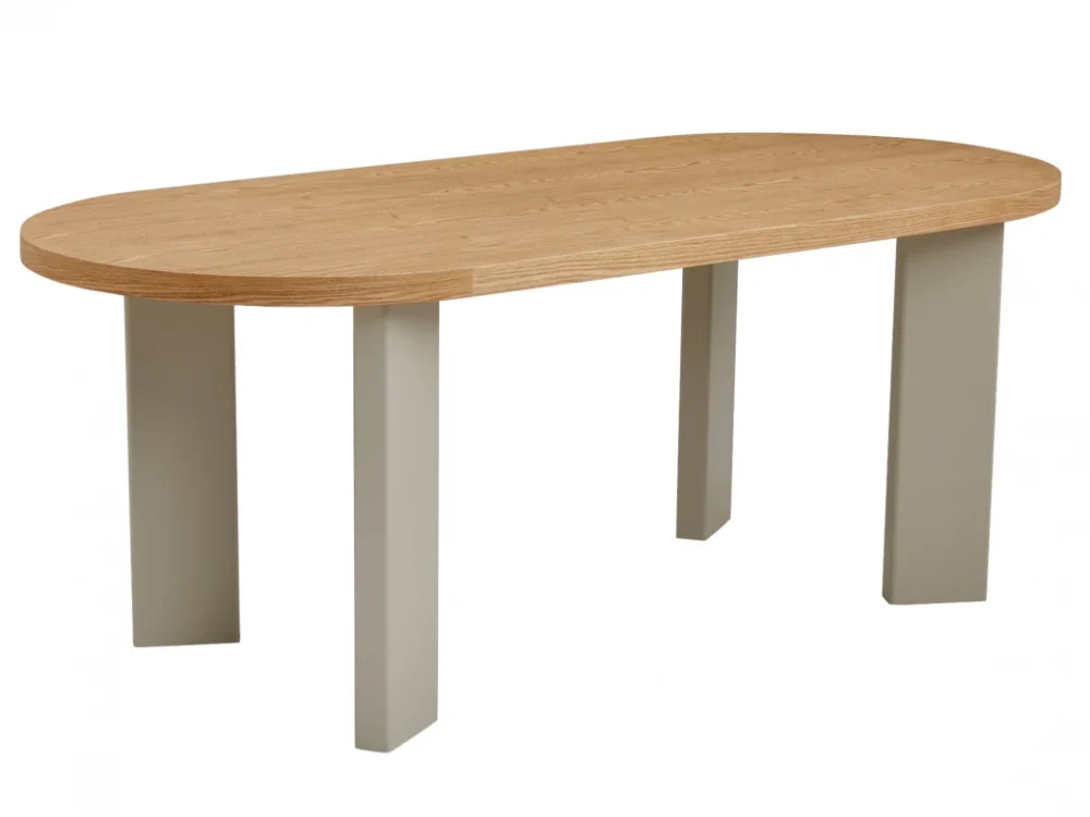 Western Round Dining Table Oak / Grey - Image 27
