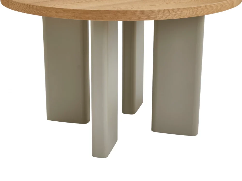 Western Round Dining Table Oak / Grey - Image 14