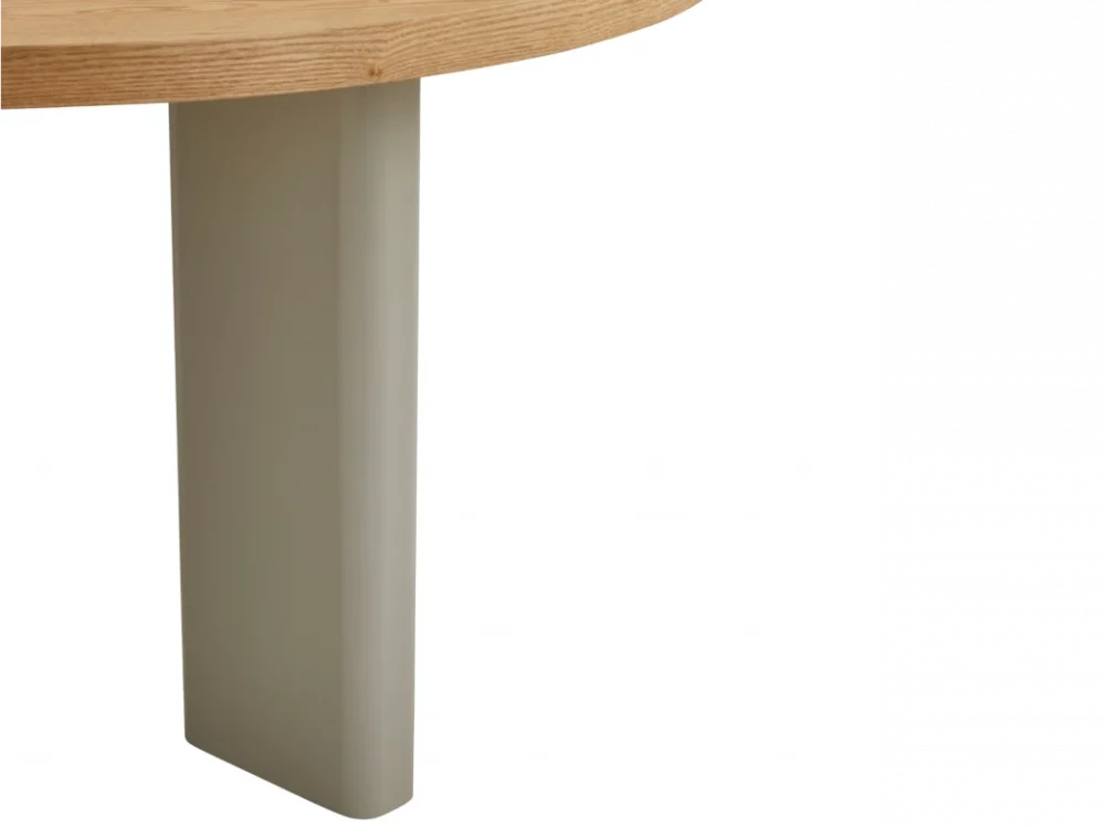 Western Round Dining Table Oak / Grey - Image 15