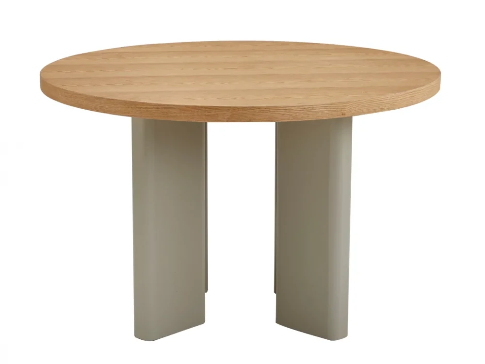 Western Round Dining Table Oak / Grey - Image 13