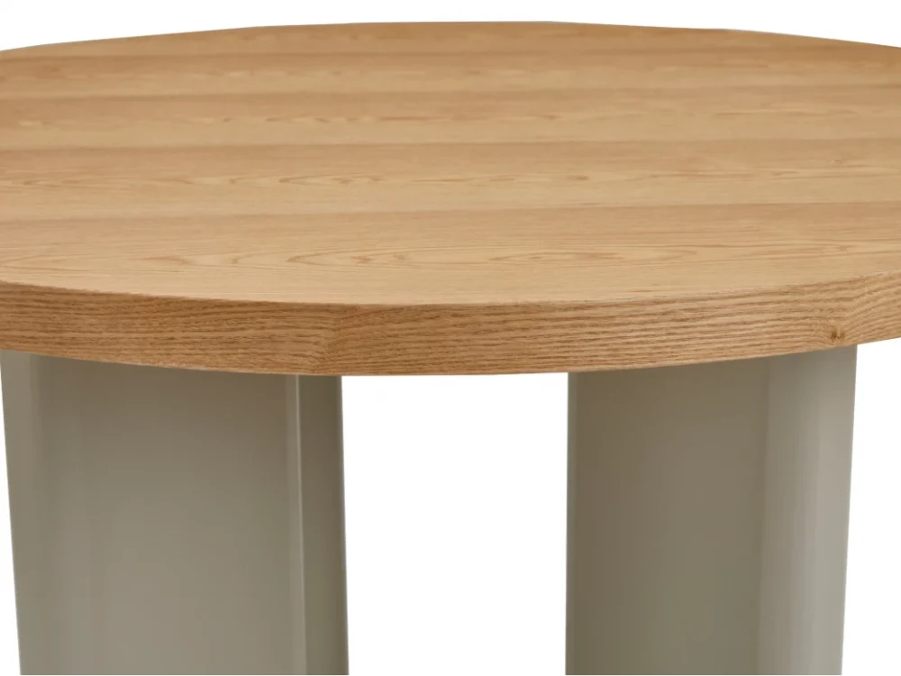 Western Round Dining Table Oak / Grey - Image 17