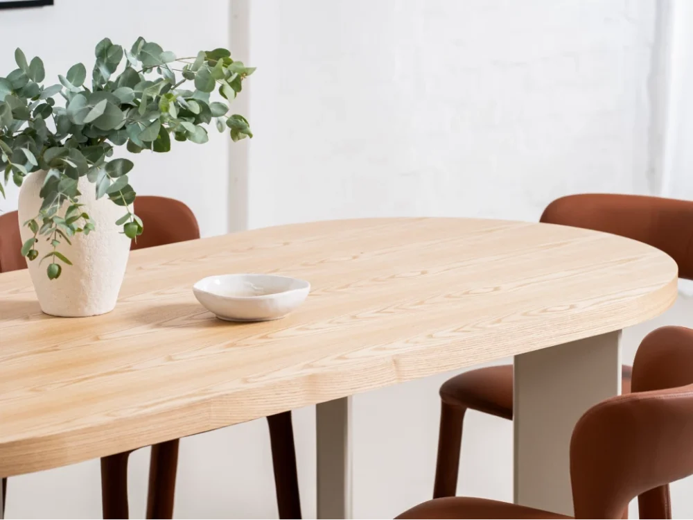 Western Round Dining Table Oak / Grey - Image 21