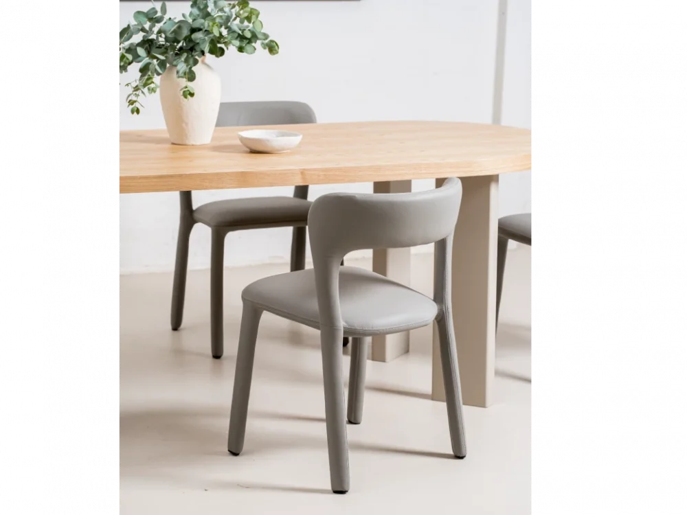 Western Round Dining Table Oak / Grey - Image 26