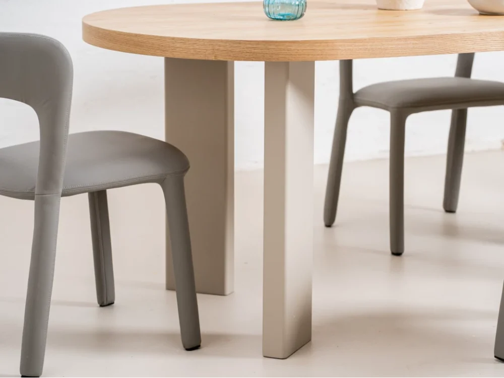 Western Round Dining Table Oak / Grey - Image 25