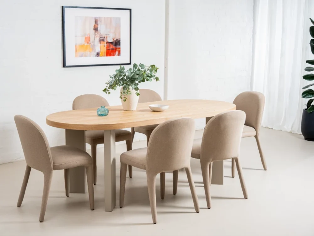 Western Rectangular Dining Table Oak / Grey